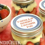 Personal Vanilla Berry Cream Pie (in mason jars!) from Miss CandiQuik