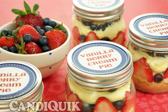 Personal Vanilla Berry Cream Pies