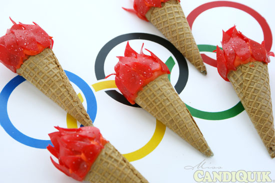 Olympic Torch Cake Pops