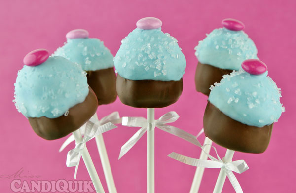 Cupcake Cake Pops - made w/ coffee creamer instead of frosting! @candiquik