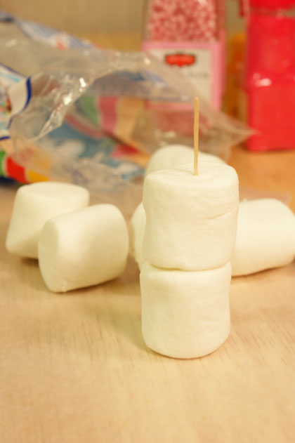 Marshmallow Bottles for a Baby Shower