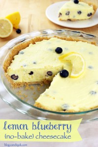 Lemon Blueberry No Bake Cheesecake