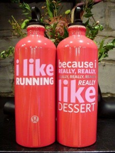 I like running, because I really, really, really like dessert