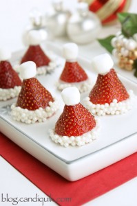 Strawberry Santa Hats - @candiquik
