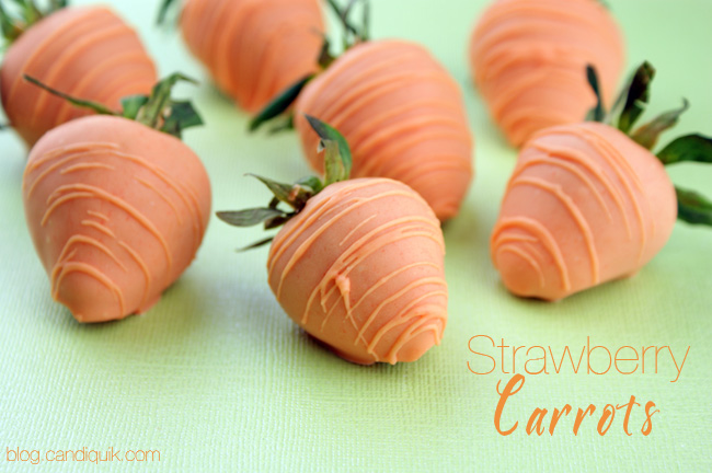Chocolate Covered Strawberry Carrots | @candiquik